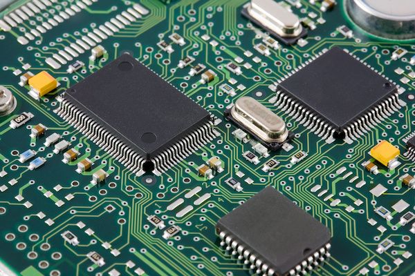 Close-up of an electronics circuit board, representing Orisan Trading's electronics sourcing